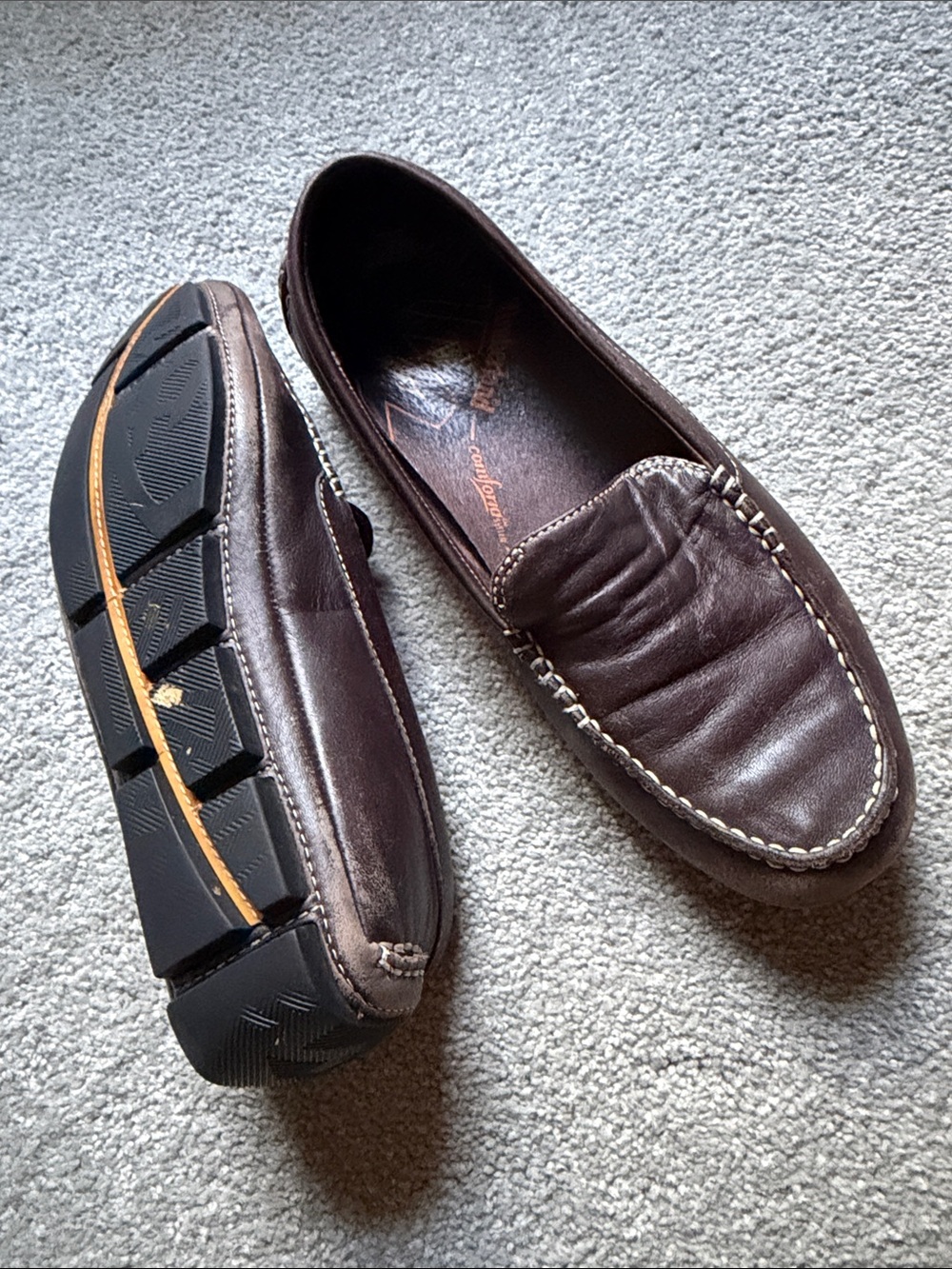Timberland Women's Dark Brown Leather Slip-On Loafers